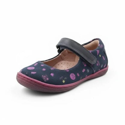Arties Παιδικές Δερμάτινες Μπαλαρίνες Arties Μπλέ Μπαρέτα/ Ballerina / Flat Shoes Girl velcro-detail