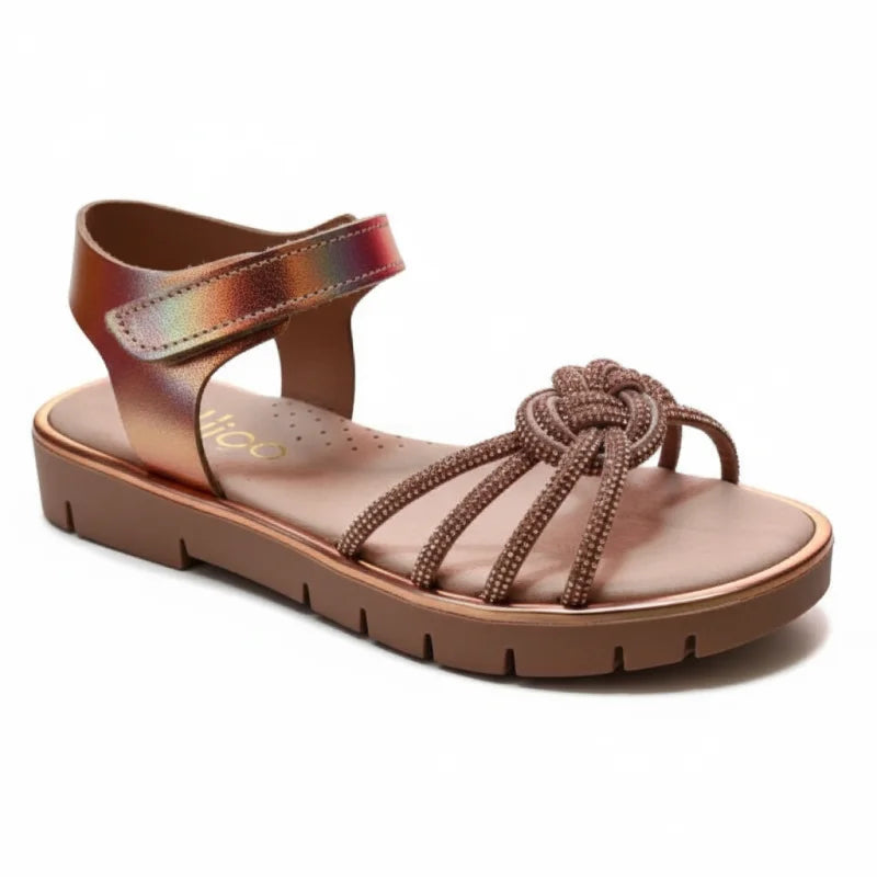 Ricco Ricco δερμάτινο ανατομικό ελληνικό πέδιλο για κορίτσια χρυσό Πέδιλο Κορίτσι / Sandals Girl velcro_1d0a3dcd-44ad-4857-9c05-5626c52bb3fc