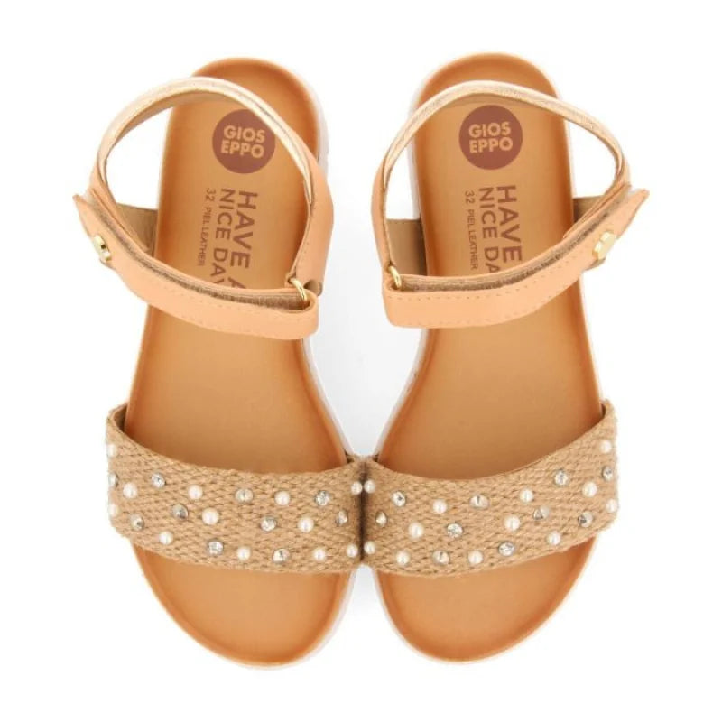 Gioseppo Gioseppo Δερμάτινα Ανατομικά Παιδικά Πέδιλα για Κορίτσια Ροζ Χρυσό Πέδιλο Κορίτσι / Sandals Girl 68227_oro_rosado_04_1