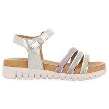 Gioseppo Sandales anatomiques en cuir pour enfants pour filles Argenté