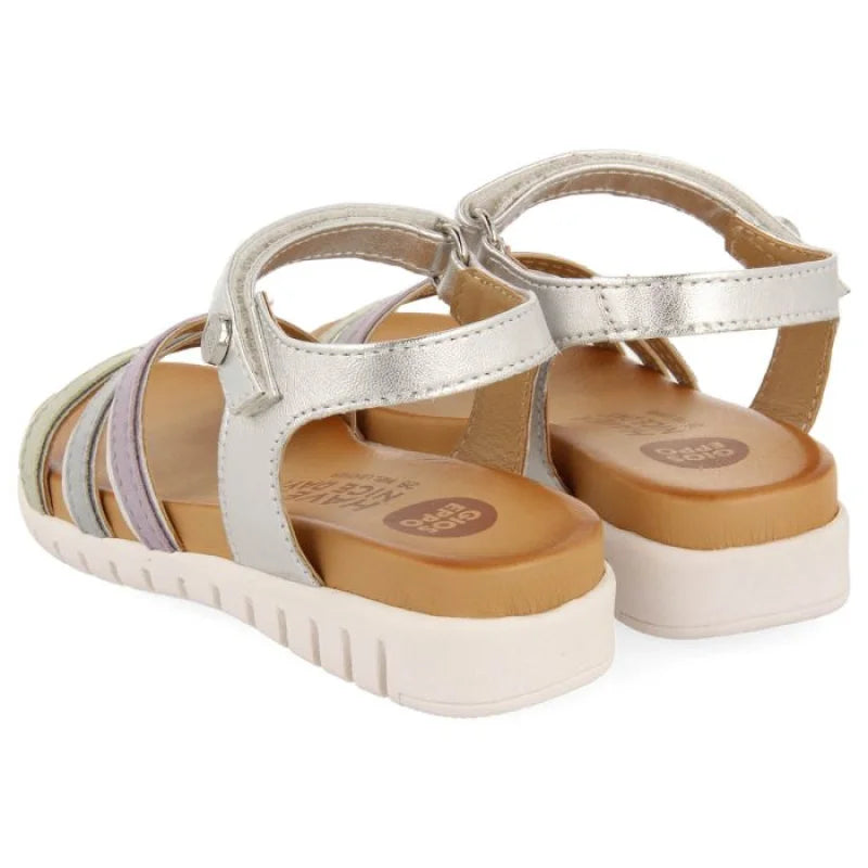Gioseppo Gioseppo Δερμάτινα Ανατομικά Παιδικά Πέδιλα για Κορίτσια Ασημένια Πέδιλο Κορίτσι / Sandals Girl 68237_plata_03