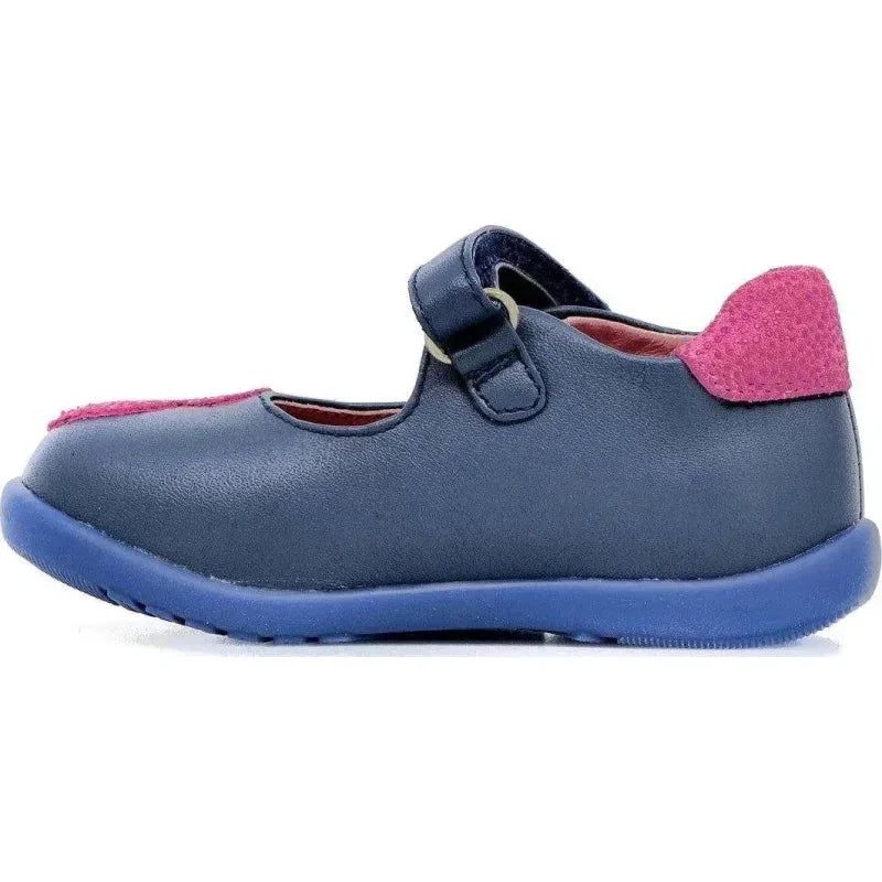 Αgatha Ruiz De La Prada Agatha Ruiz De La Prada Παιδικές Μπαλαρίνες με Σκρατς Δερμάτινες Navy Μπλε Μπαρέτα/ Ballerina / Flat Shoes Girl Agatha-Ruiz-De-La-Prada-181900-Navy-Poline-_-_-492