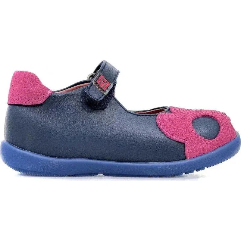 Αgatha Ruiz De La Prada Agatha Ruiz De La Prada Παιδικές Μπαλαρίνες με Σκρατς Δερμάτινες Navy Μπλε Μπαρέτα/ Ballerina / Flat Shoes Girl Agatha-Ruiz-De-La-Prada-181900-Navy-Poline-_-_-506