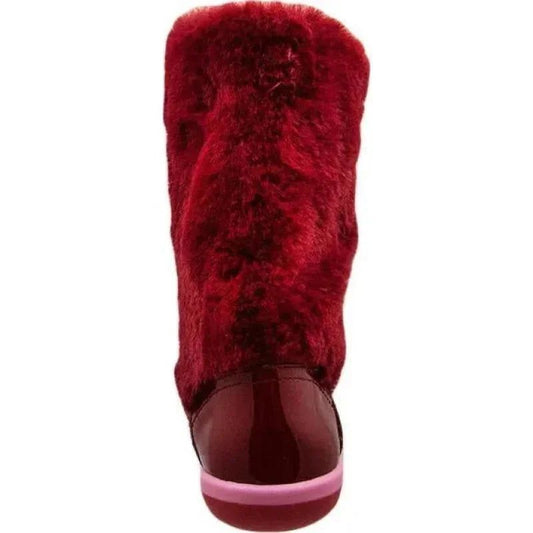 Αgatha Ruiz De La Prada Ανατομικές Παιδικές Μπότες Agatha Ruiz De La Prada από Λουστρίνι με Φερμουάρ Μπορντό Μποτάκι Κορίτσι / Boots Girl Agatha-Ruiz-De-La-Prada-181937-Red-Poline-_-_-568