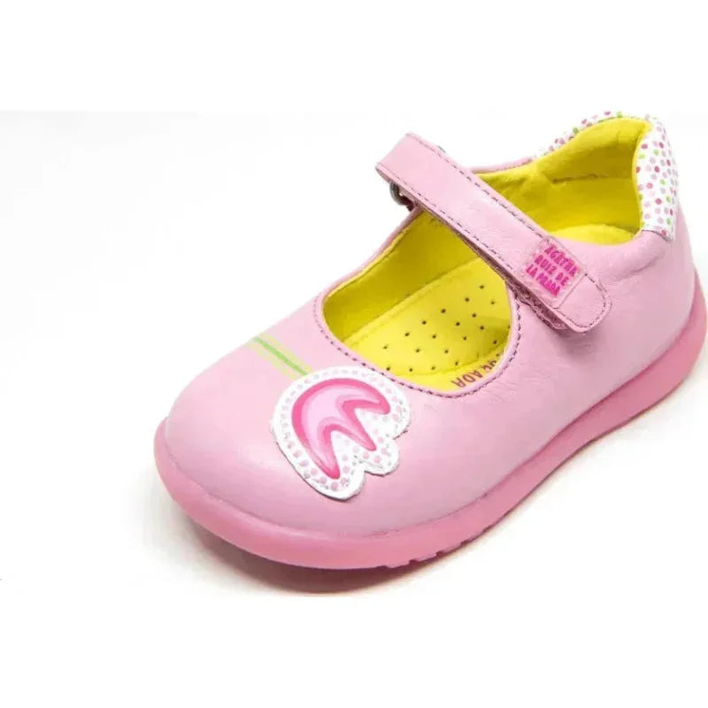 Αgatha Ruiz De La Prada Agatha Ruiz De La Prada Παιδικές Μπαλαρίνες με Σκρατς Δερμάτινες Ροζ Μπαρέτα/ Ballerina / Flat Shoes Girl Agatha-Ruiz-De-La-Prada-192900-Pink-Poline-_-_-38