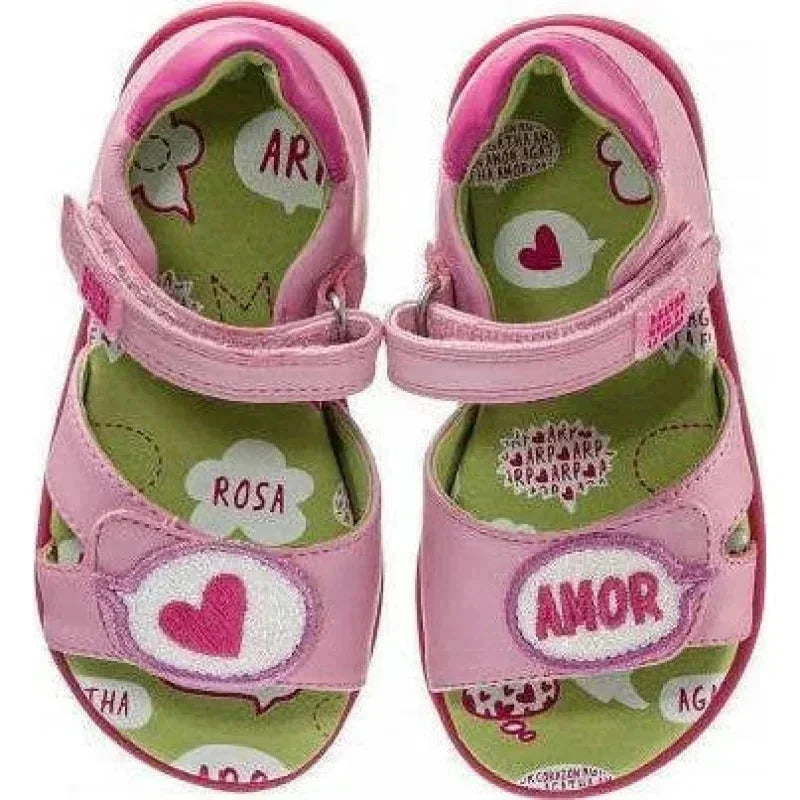 Αgatha Ruiz De La Prada Agatha Ruiz De La Prada Παιδικά Πέδιλα Ροζ Πέδιλο Κορίτσι / Sandals Girl Agatha-Ruiz-De-La-Prada-202901-Pink-Poline-_-_-671