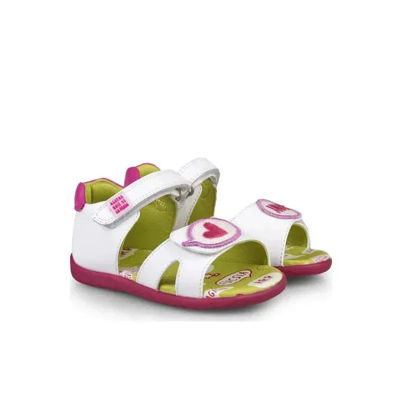 Αgatha Ruiz De La Prada Agatha Ruiz De La Prada Παιδικά Πέδιλα Λευκά Πέδιλο Κορίτσι / Sandals Girl Agatha-Ruiz-De-La-Prada-202901-White-Poline-_-_-670