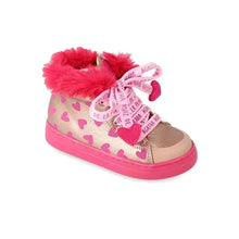 Agatha Ruiz De La Prada Δερμάτινα Παιδικά Μποτάκια με Κορδόνια Χρυσά