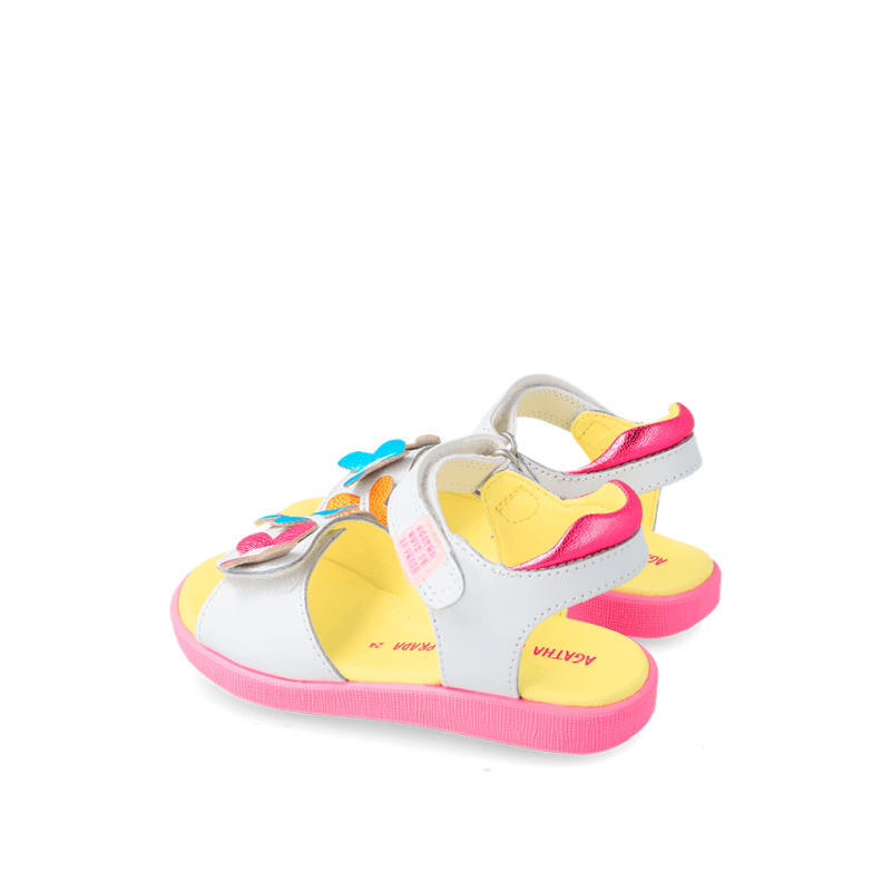 Αgatha Ruiz De La Prada Agatha Ruiz De La Prada Παιδικά Πέδιλα Λευκά Πέδιλο Κορίτσι / Sandals Girl Agatha-Ruiz-De-La-Prada-SS23-232945-White-Poline-_-_-148