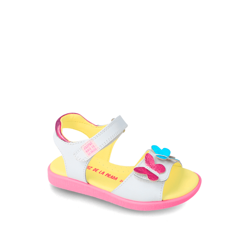 Αgatha Ruiz De La Prada Agatha Ruiz De La Prada Παιδικά Πέδιλα Λευκά Πέδιλο Κορίτσι / Sandals Girl Agatha-Ruiz-De-La-Prada-SS23-232945-White-Poline-_-_-59