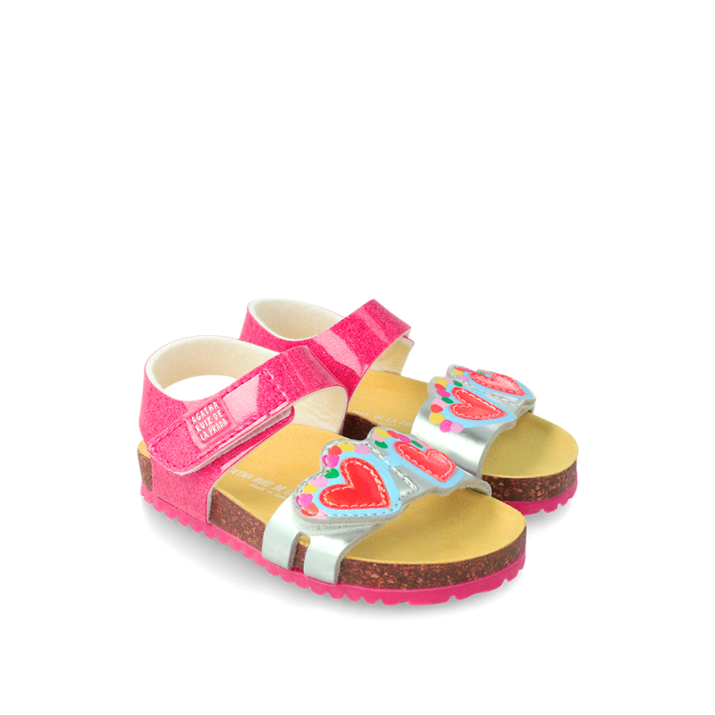 Αgatha Ruiz De La Prada Agatha Ruiz De La Prada Παιδικά Πέδιλα Φούξια Πέδιλο Κορίτσι / Sandals Girl Agatha-Ruiz-De-La-Prada-SS23-232961-Fuchsia-Poline-_-_-967