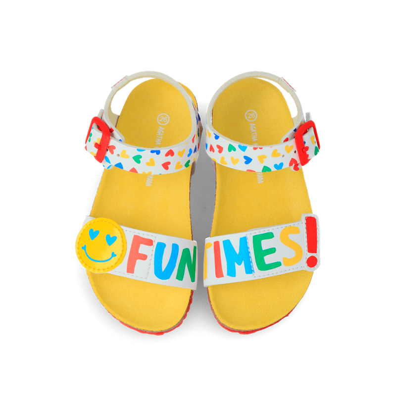 Αgatha Ruiz De La Prada Agatha Ruiz De La Prada Παιδικά Πέδιλα Λευκά Πέδιλο Κορίτσι / Sandals Girl Agatha-Ruiz-De-La-Prada-SS23-232963-White-Poline-_-_-221