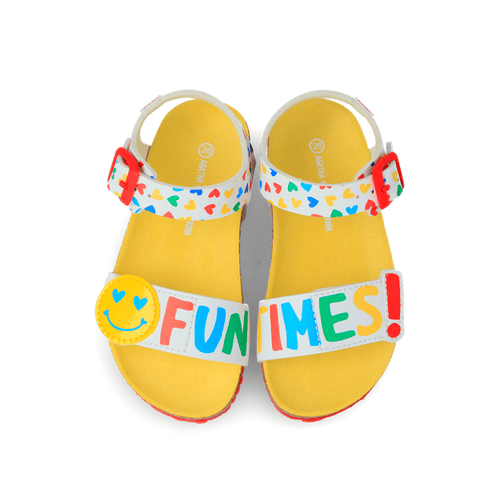Αgatha Ruiz De La Prada Agatha Ruiz De La Prada Παιδικά Πέδιλα Λευκά Πέδιλο Κορίτσι / Sandals Girl Agatha-Ruiz-De-La-Prada-SS23-232963-White-Poline-_-_-221