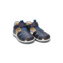 Chaussons Enfant Arties Cuir Garçon Bleu