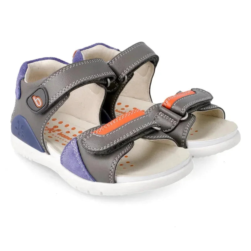 Biomecanics Biomecanics Παιδικά Πέδιλα Δερμάτινα Ανατομικά Γκρι Πέδιλο Αγόρι / Sandals Boy Biomecanics-212190-Underground-Poline-_-_-672
