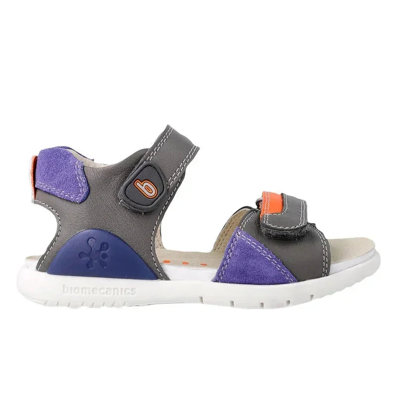 Biomecanics Biomecanics Παιδικά Πέδιλα Δερμάτινα Ανατομικά Γκρι Πέδιλο Αγόρι / Sandals Boy Biomecanics-212190-Underground-Poline-_-_-698