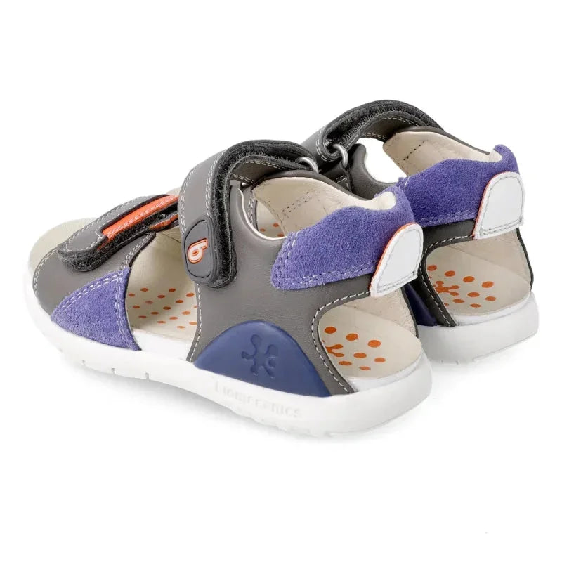 Biomecanics Biomecanics Παιδικά Πέδιλα Δερμάτινα Ανατομικά Γκρι Πέδιλο Αγόρι / Sandals Boy Biomecanics-212190-Underground-Poline-_-_-900