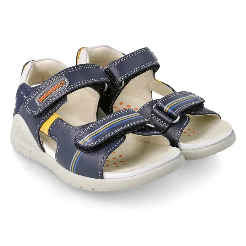 Biomecanics Biomecanics Παιδικά Πέδιλα Ανατομικά Navy Μπλε Πέδιλο Αγόρι / Sandals Boy Biomecanics-212191-Blue-Poline-_-_-748
