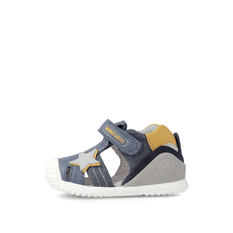 Biomecanics Biomecanics Δερμάτινα Παπουτσοπέδιλα Ανατομικά για Αγόρι Μπλέ Πέδιλο Αγόρι / Sandals Boy Biomecanics-SS23-232148-Blue-Poline-_-_-290