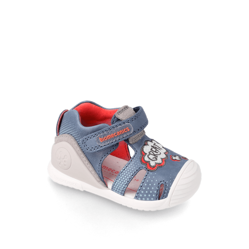 Biomecanics Biomecanics Δερμάτινα Παπουτσοπέδιλα Ανατομικά για Αγόρι Μπλέ Πέδιλο Αγόρι / Sandals Boy Biomecanics-SS23-232150-Blue-Poline-_-_-181