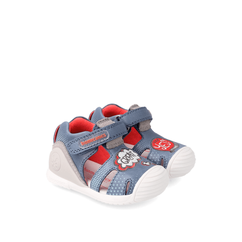 Biomecanics Biomecanics Δερμάτινα Παπουτσοπέδιλα Ανατομικά για Αγόρι Μπλέ Πέδιλο Αγόρι / Sandals Boy Biomecanics-SS23-232150-Blue-Poline-_-_-593