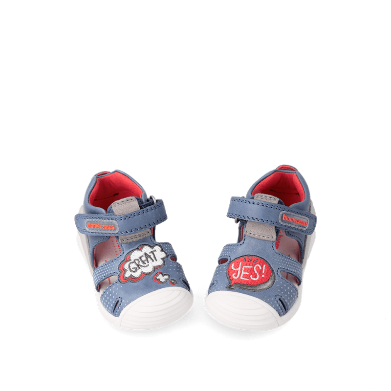 Biomecanics Biomecanics Δερμάτινα Παπουτσοπέδιλα Ανατομικά για Αγόρι Μπλέ Πέδιλο Αγόρι / Sandals Boy Biomecanics-SS23-232150-Blue-Poline-_-_-789