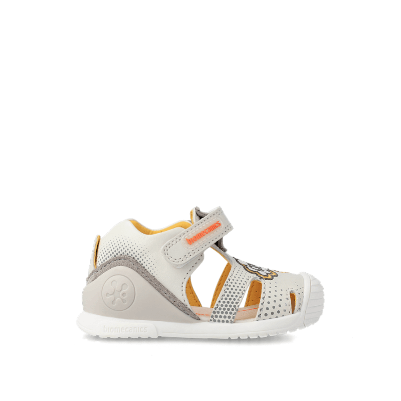 Biomecanics Biomecanics Δερμάτινα Παπουτσοπέδιλα Ανατομικά για Αγόρι Λευκά Πέδιλο Αγόρι / Sandals Boy Biomecanics-SS23-232150-White-Poline-_-_-770