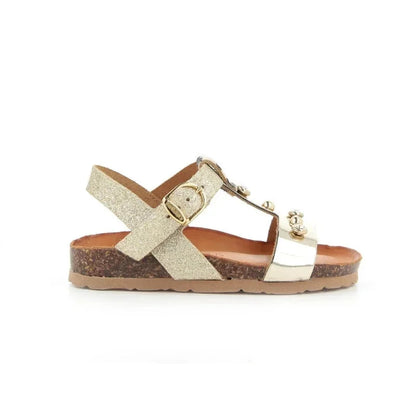 Bionatura Bionatura Δερμάτινα Παιδικά Πέδιλα για Κορίτσια Πλατίνα Πέδιλο Κορίτσι / Sandals Girl Bionatura-22Vale-Mirror-Platino-Poline-_-_-13