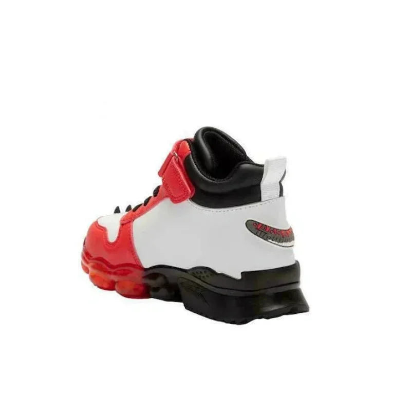 Bull Boys Bull Boys Παιδικά Ανατομικά Μποτάκια για Αγόρι με Δεινόσαυρους και Φωτάκια Ασπρο Κόκκινο Παπούτσι Αγόρι Φωτάκια / Shoes with Lights Boy Bull-Boys-AW23-DNAL2201-White-Red-Poline-_-_-481