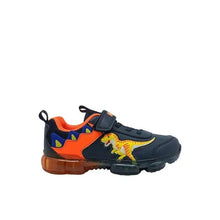 Bull Boys Kids Anatomical Sneakers for Boys with Dinosaurs and Lights Blue