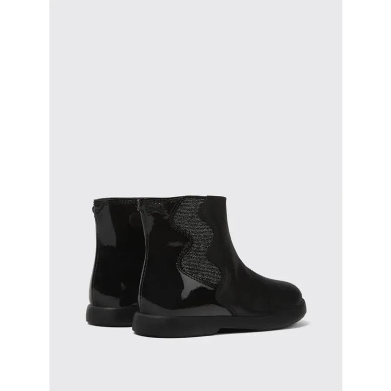 Camper Camper Παιδικά Δερμάτινα Μποτάκια με Φερμουάρ για Κορίτσια Μαύρα Μποτάκι Κορίτσι / Boots Girl Camper-AW23-K900301-001-Black-Poline-_-_-286