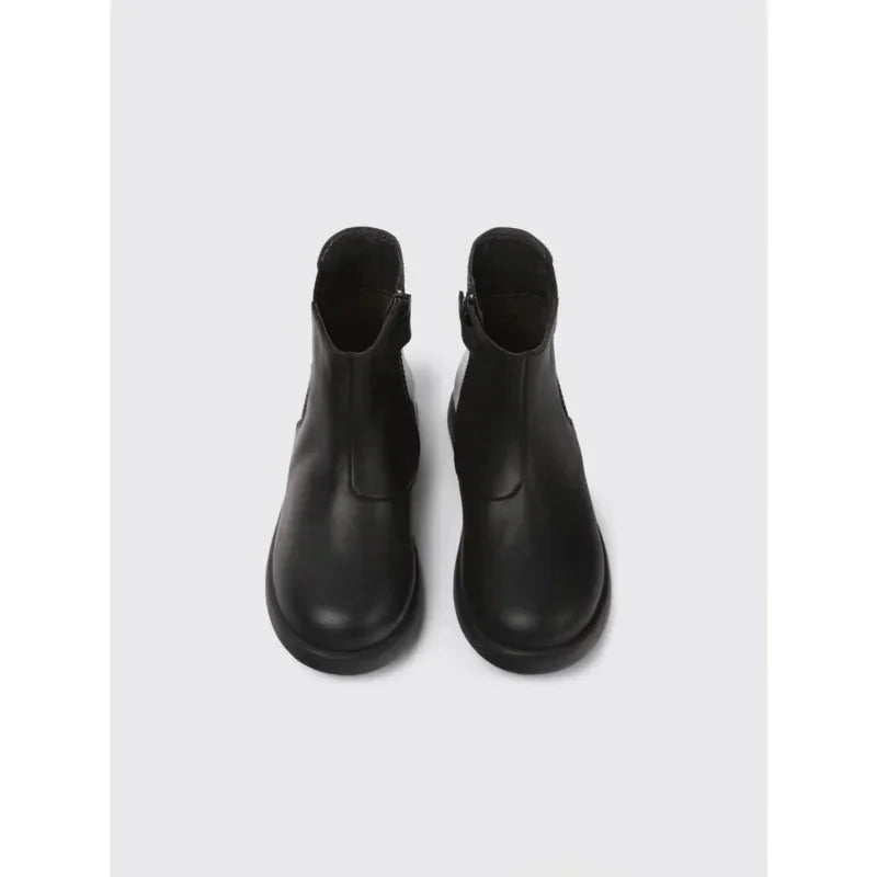 Camper Camper Παιδικά Δερμάτινα Μποτάκια με Φερμουάρ για Κορίτσια Μαύρα Μποτάκι Κορίτσι / Boots Girl Camper-AW23-K900301-001-Black-Poline-_-_-722