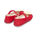 Camper Camper Δερμάτινες Παιδικές Soft Μπαλαρίνες για Κορίτσια Κόκκινες Μπαρέτα/ Ballerina / Flat Shoes Girl Camper-K800433-002-Red-Poline-_-_-988