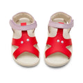 Camper Camper Παιδικά Πέδιλα Twins Δερμάτινα Ανατομικά για Κορίτσια Κόκκινα Πέδιλο Κορίτσι / Sandals Girl Camper-K800444-001-Beige-Red-Poline-_-_-15