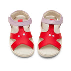 Camper Camper Παιδικά Πέδιλα Twins Δερμάτινα Ανατομικά για Κορίτσια Κόκκινα Πέδιλο Κορίτσι / Sandals Girl Camper-K800444-001-Beige-Red-Poline-_-_-15