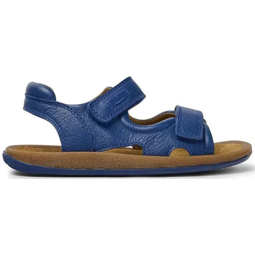 Camper Children's Bicho Anatomical Leather Sandals for Boys Blue