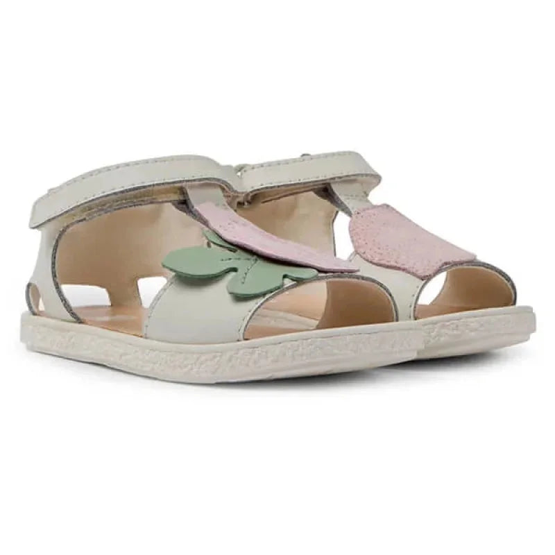 Camper Camper Παιδικά Δερμάτινα Πέδιλα Ανατομικά για Κορίτσια Λευκά Πέδιλο Κορίτσι / Sandals Girl Camper-SS22-K800473-002-White-Poline-_-_-825