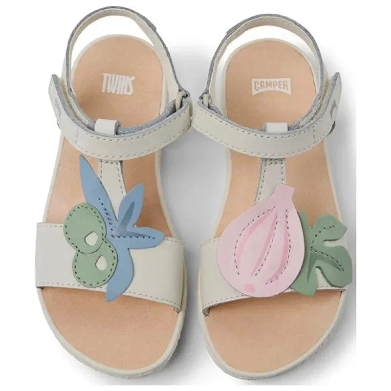 Camper Camper Παιδικά Δερμάτινα Πέδιλα Ανατομικά για Κορίτσια Μπεζ Πέδιλο Κορίτσι / Sandals Girl Camper-SS22-K800475-002-Beige-Poline-_-_-40