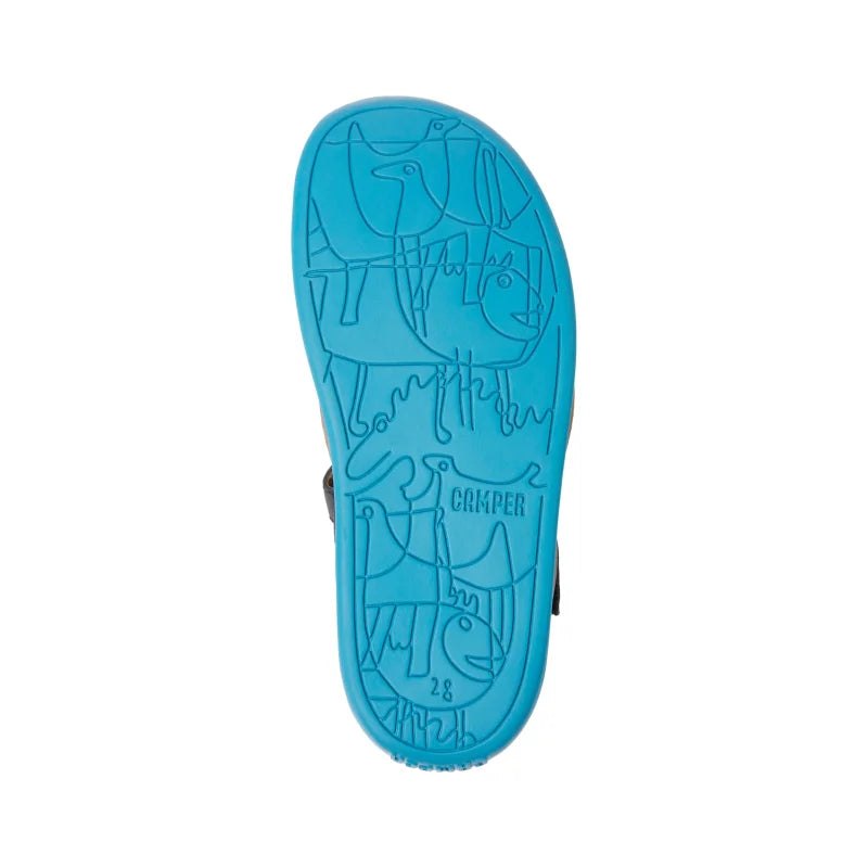 Camper Camper Παιδικά Δερμάτινα Παπουτσοπέδιλα Bicho Ανατομικά για Αγόρια Μπλε Πέδιλο Αγόρι / Sandals Boy Camper-SS23-80177-067-Navy-Poline-_-_-590