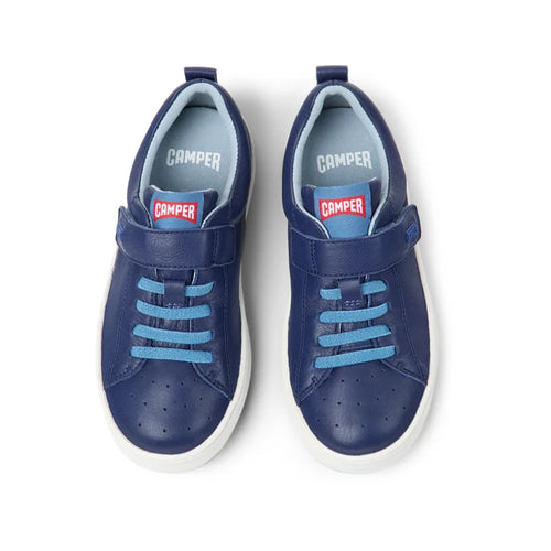Camper Children's Anatomical Leather Sneakers for Boys Blue