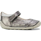 Clarks Clarks Δερμάτινη Ανατομική Soft Μπαλαρίνα για Κορίτσια Ασημί Μπαρέτα/ Ballerina / Flat Shoes Girl Clarks-26127400-Mettalic-Silver-Poline-_-_-734