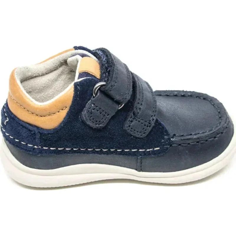 Clarks Clarks Δερμάτινα Παιδικά Ανατομικά Μποτάκια για Αγόρια Μπλε Μποτάκι Αγόρι / Boots Boys Clarks-Navy-Leather-26135013-Poline-_-_-303