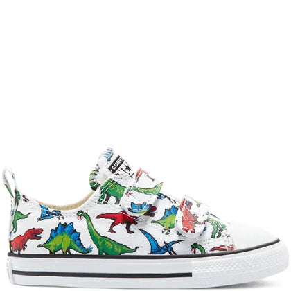 Converse All Star Converse Παιδικά Sneakers 8-Bit Easy-On Chuck Taylor All Star Top με Σκρατς για Αγόρια Λευκά Πάνινα Αγόρι /Canvas Boy Converse-770166C-Multi-Poline-_-_-520