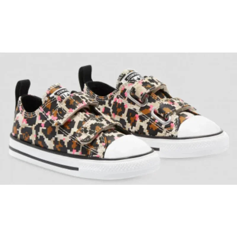 Converse All Star Converse Παιδικά Sneakers Chuck Taylor Print 2V C με Σκρατς για Κορίτσια Καφέ Πάνινα Κορίτσι / Canvas Girl Converse-770169C-Animal-Print-Poline-_-_-394