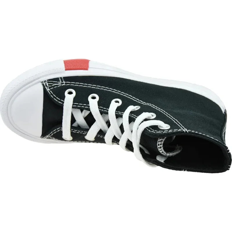 Converse All Star Converse Παιδικά Sneakers High Chuck Taylor High Print C για Αγόρι Μαύρα Πάνινα Αγόρι /Canvas Boy Converse-Chuck-Taylor-All-Star-Hi-366988C-Black-Poline-_-_-8