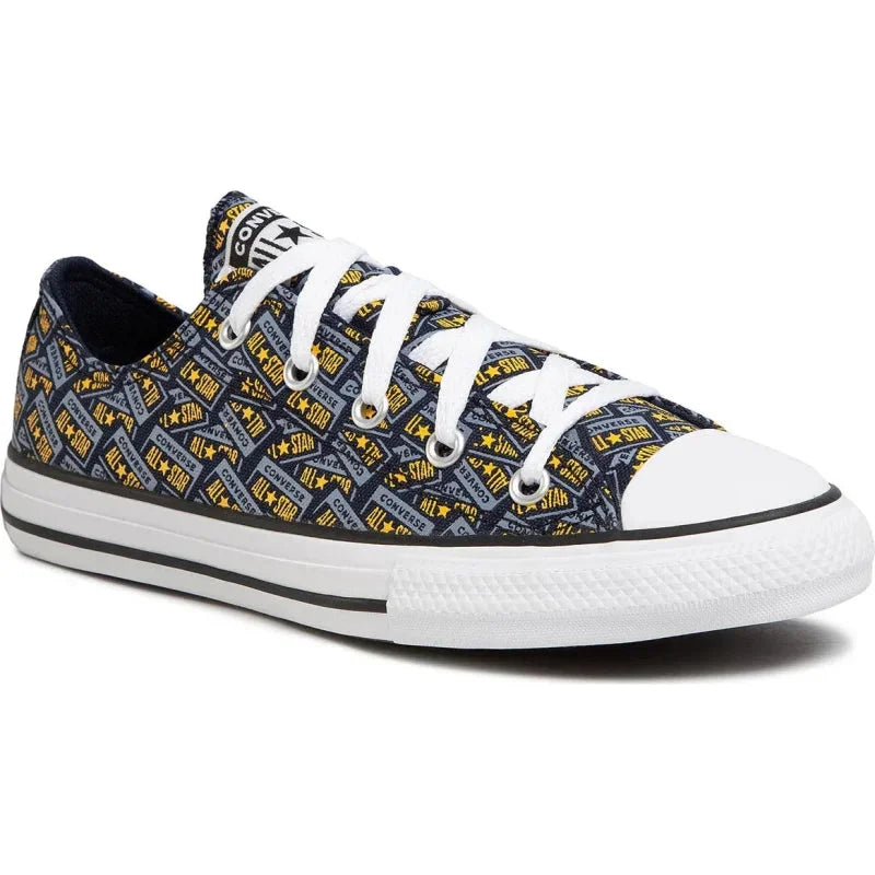 Converse All Star Converse Παιδικά Sneakers Chuck Taylor Print C για Αγόρι Πολύχρωμα Πάνινα Αγόρι /Canvas Boy Converse-Ctas-Ox-667090C-Black-Poline-_-_-126