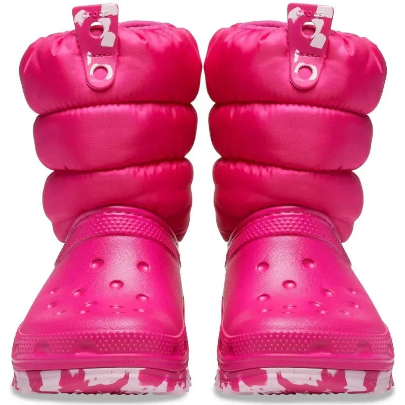 Crocs Crocs Classic Neo Puff Παιδικές Μπότες Χιονιού Φούξια Χιονιού Κορίτσι / Snowboots Girl Crocs-AW23-207684-6XO-Candy-Pink-Poline-_-_-194