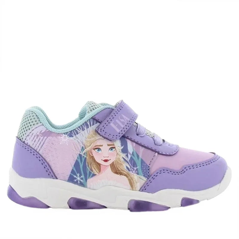 Leomil Frozen Παιδικά Ανατομικά Sneakers με Φωτάκια για Κορίτσια Λιλά Παπούτσι Κορίτσι Φωτάκια / Shoes with Lights Girl Disney-Frozen-AW23-FZ003559-Lila-Poline-_-_-901