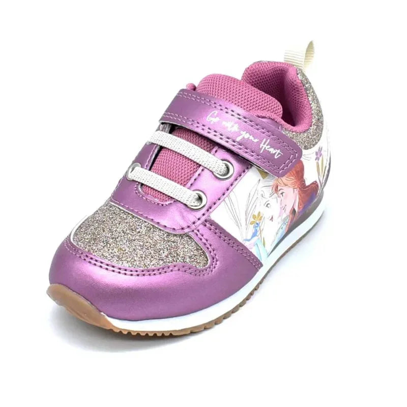 Leomil Disney Frozen Παιδικά Sneakers Ανατομικά με Φωτάκια Ροζ Παπούτσι Κορίτσι Φωτάκια / Shoes with Lights Girl Disney-Frozen-AW23-FZ011405-Pink-Poline-_-_-49