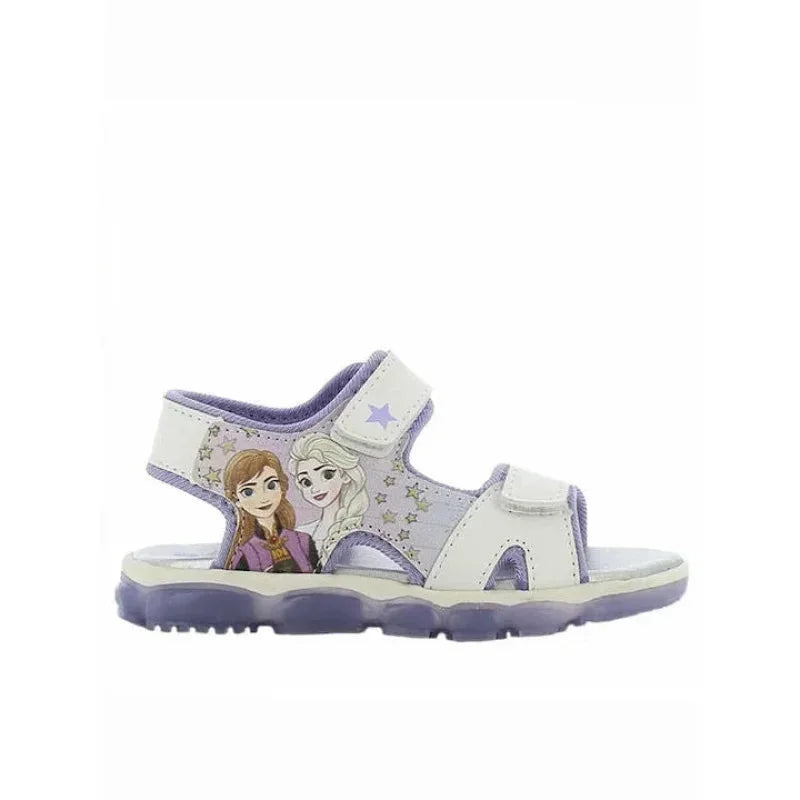 Leomil Frozen παιδικά πέδιλα ανατομικά με φωτάκια για κορίτσια Λευκά Πέδιλο Κορίτσι Φωτάκια / Sandal Girls Lights Frozen-SS22-FZ010585-White-Poline-_-_-457